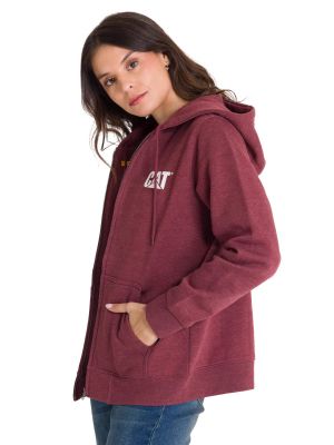 Imagen 2 del producto Polerón Full Zip Trademark Banner Mujer Rojo