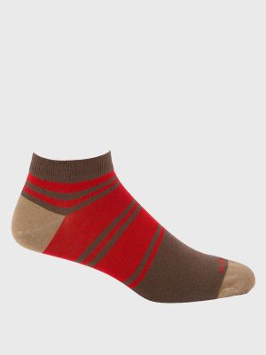 Calcetin Algodón Hombre Multiline Café