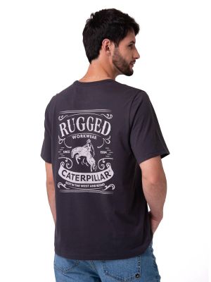 Imagen 2 del producto Polera Manga Corta Hombre Western Gris