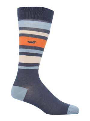 Calcetín Bambú Hombre Lg Block Azul