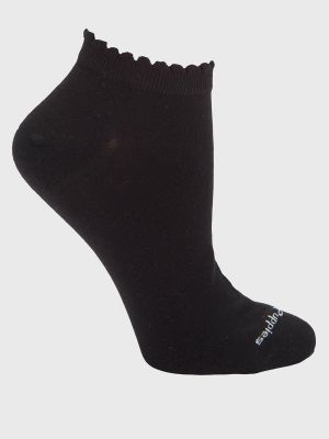 Calcetin Algodón Mujer Ped St Plain Negro