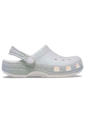 Zueco Crocs Niño Classic Iridescent K Blanco