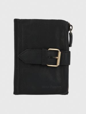 Billetera Cuero Mujer Finney Buckle Negro