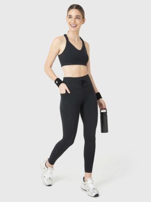 Imagen 2 del producto Calza Deportiva Mujer Drawcord Long Legg Negro