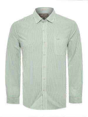 Imagen 1 del producto Camisa Algodón Orgánico Hombre Raya Verde