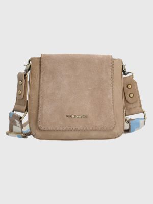 Cartera Ecocuero Beige Lynn Cross Mujer