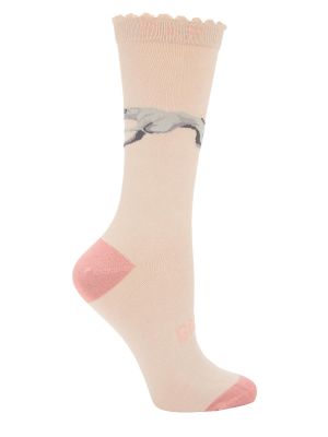 Calcetin Bambú Mujer St Galgo Beige/Crudo