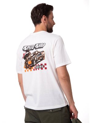 Imagen 2 del producto Polera Manga Corta Hombre Graphic Moto Blanco