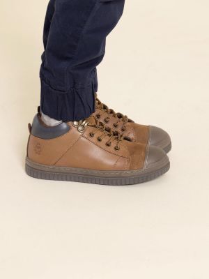 Imagen 2 del producto Zapatilla Cuero Waco Niño Café