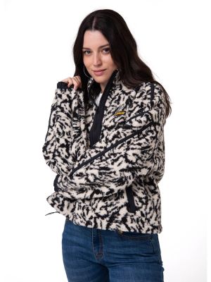Imagen 1 del producto Polar Mujer Relaxed Half Zip Blanco y Negro