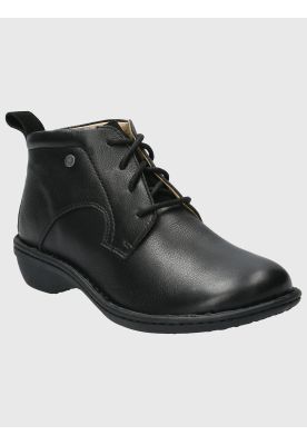 Botin Cuero Mujer Sajon Negro