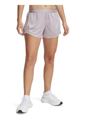 Short Ua Tech Play Up Shine Gris Para Mujer