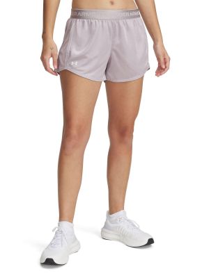 Short Ua Tech Play Up Shine Gris Para Mujer