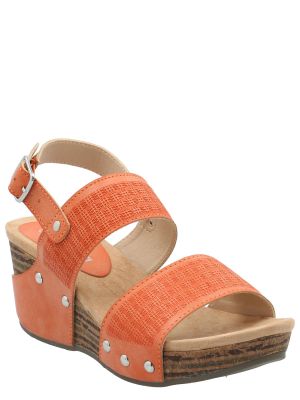 Sandalia Mujer Franco Naranja