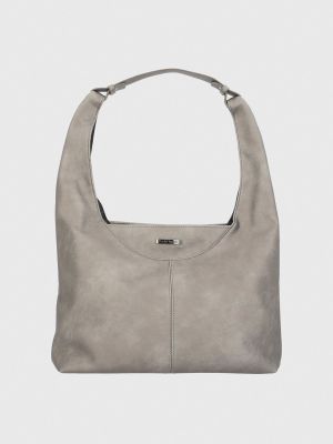 Cartera Mujer Metal Hobo Gris