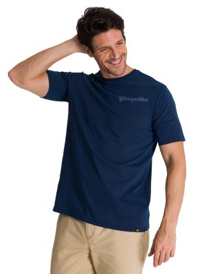 Polera Manga Corta Hombre Heritage Hard Work Azul