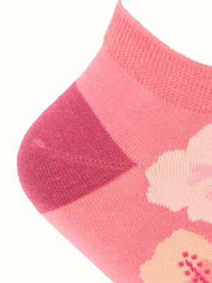 Imagen 2 del producto Calcetín Algodón Mujer Ped Hibisco Rosado