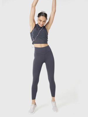 Imagen 2 del producto Peto Deportivo Mujer Crop Mesh-Back Gris Oscuro