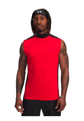 Primera capa superior Sin mangas hombre HeatGear Rojo