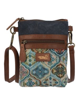 Cartera Textil Mujer Litzai Cross Azul