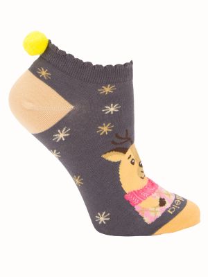 Calcetín Algodón Mujer Ped St Reno Gris