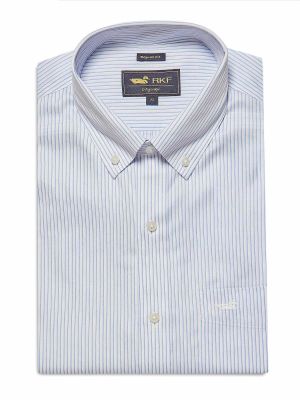 Camisa Libre de Arrugas Algodón Celeste Hombre