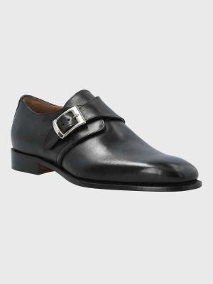 Zapato Italiano Hombre Cuero Ferra Negro