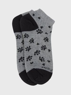 Imagen 2 del producto Calcetin Algodón Mujer Ped Footprint Gris