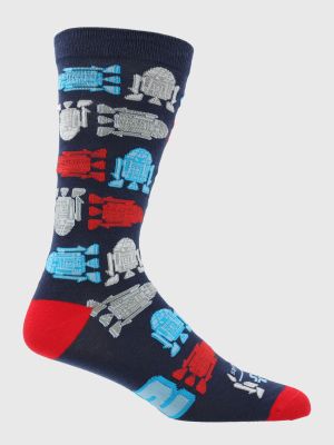 Calcetin Algodón Hombre H R2-D2 Azul