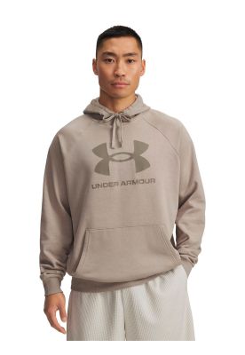 Poleron Lifestyle para hombre Rival Fleece Logo café