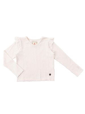 Polera Manga Larga Lupe Niña Blanco