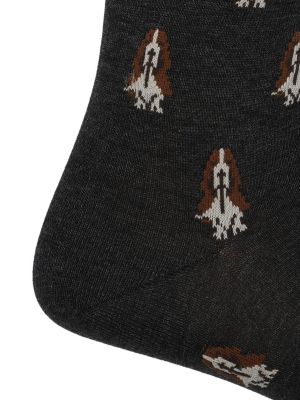 Imagen 2 del producto Calcetín Algodón Hombre D Basset Logo Gris