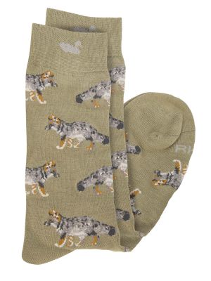 Imagen 2 del producto Calcetin Bambú Hombre Fox Verde