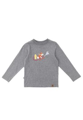 Polera Manga Larga Imagine Niño Gris