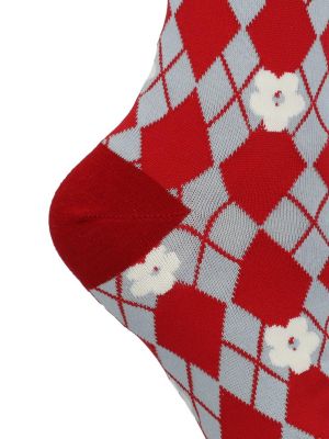 Imagen 2 del producto Calcetín Algodón Mujer C Cuff Rombo Celeste