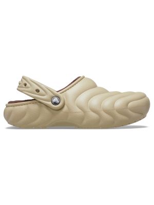 Zueco Crocs Hombre Lined Overpuff Clog Beige