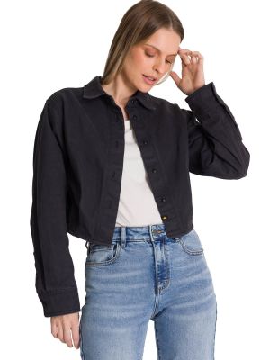 Chaqueta Twill Mujer Negro
