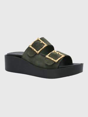 Sandalia Cuero Mujer Tabitha Verde