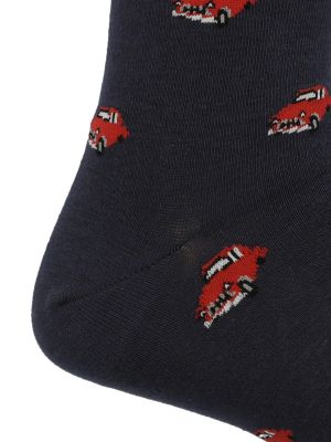 Imagen 2 del producto Calcetín Algodón Hombre C Cuff Car Azul Oscuro