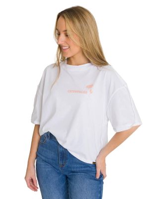 Imagen 2 del producto Polera Manga Corta Oversize Mujer Diseño Blanca