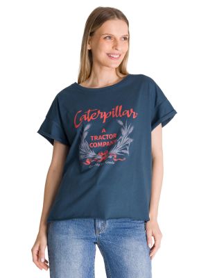 Polera Manga Corta Mujer Diseño Petroleo