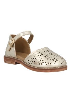 Sandalia Cuero Niña Kasu Dorado