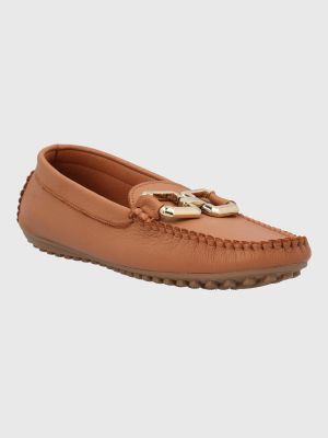 Mocasin Cuero Mujer Rodeo Café