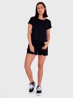 Short Mujer Summer Vibes Negro