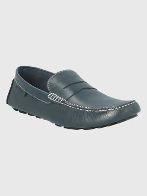 Mocasín Cuero Azul Oscuro Hombre Lotus