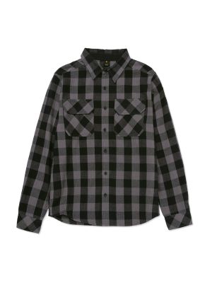 Camisa Manga Larga Mujer Buffalo Check Negro
