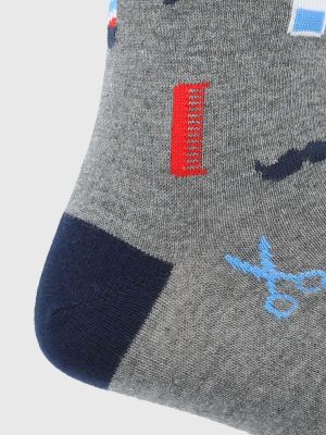 Imagen 2 del producto Calcetín Algodón Hombre C Cuff Barber Gris