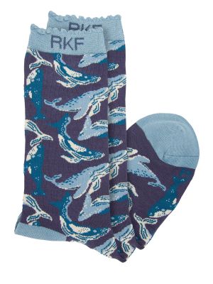 Imagen 2 del producto Calcetin Bambú Mujer St Whale Azul