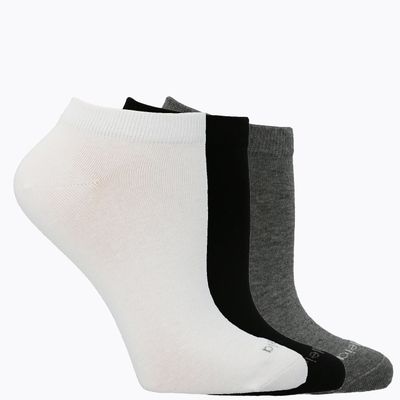 Calcetin Gris Pack Ped Basico Mujer