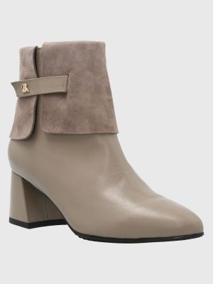 Botín Cuero Mujer Mattia Beige